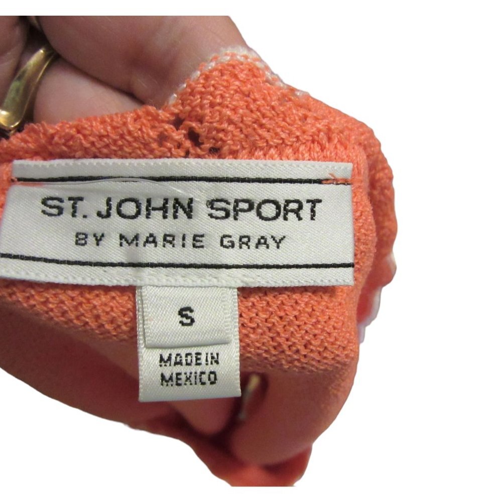 New w Tags, St John Sport Knit Coral Skirt and Matching Top in SZ 4 or Small - Picture 10 of 11